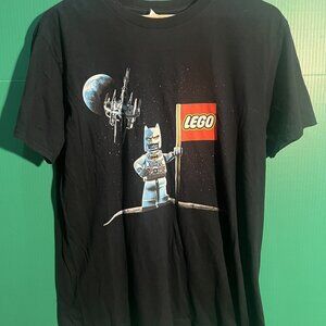 LEGO Batman 3 Beyond Gotham Promo T-Shirt Black Graphic Tee DC Comics Gamer L